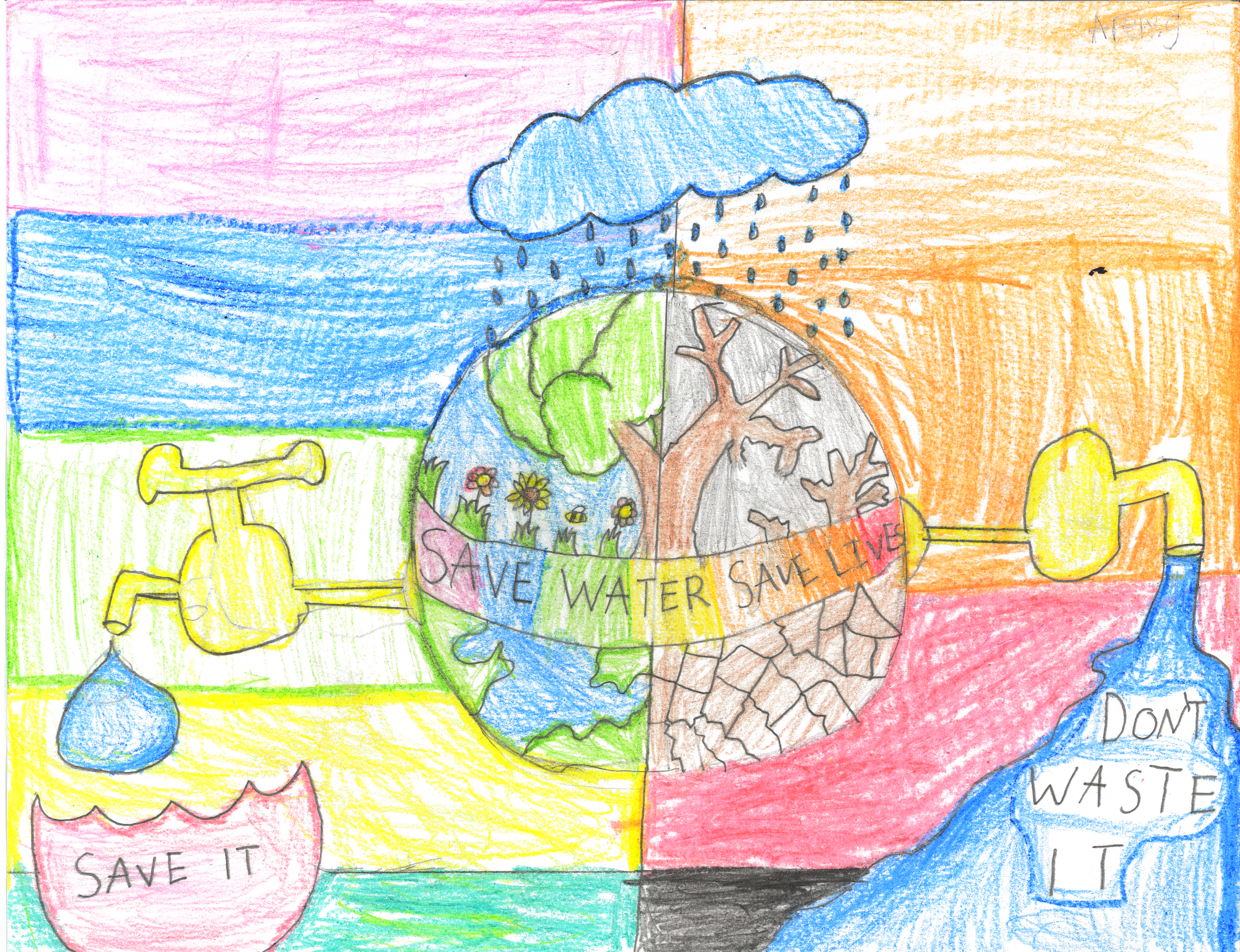 COLOURFUL DRAWING OF WATER CONSERVATION || SAVE WATER FOR FUTURE . - YouTube-saigonsouth.com.vn