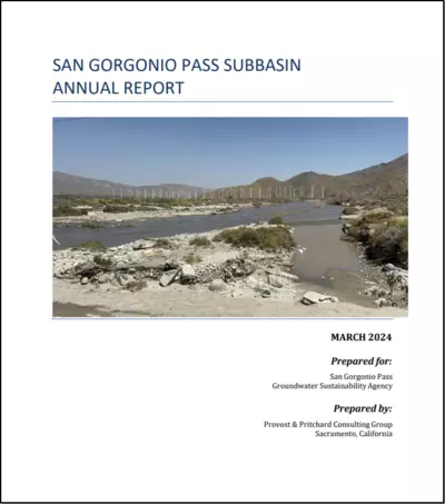 San Gorgonio Pass Subbasin 2024 Annual Report Cover Page