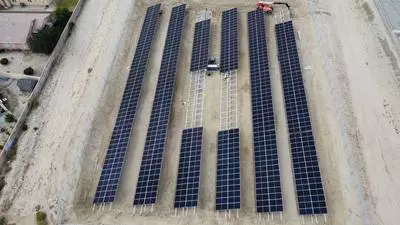 solar panels being installed