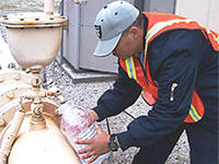 Filling up from our "lucky" well